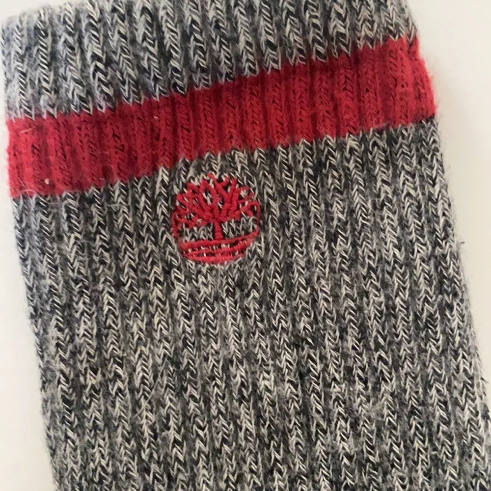 TIMBERLAND Boot Ragg Socks Red Gray great for Boots